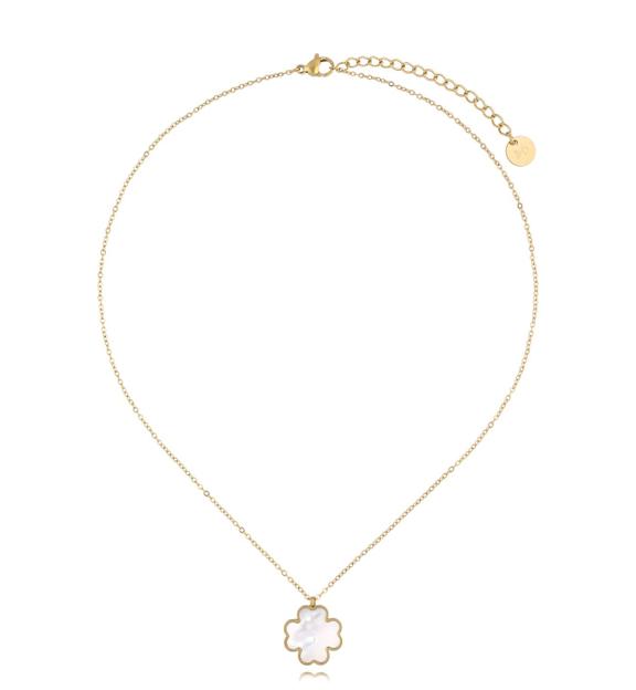 Naszyjnik złoty z koniczynką Pearl Clover NSA1115