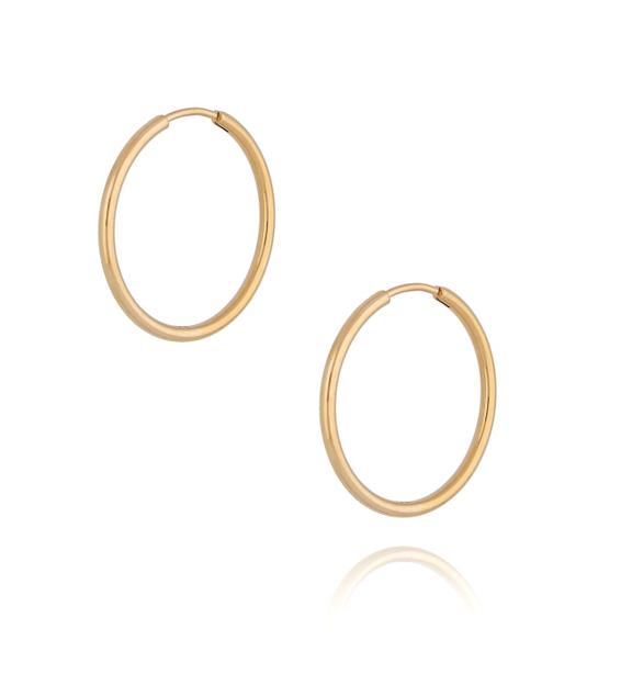 Kolczyki złote koła ze stali szlachetnej 30mm KSA0108