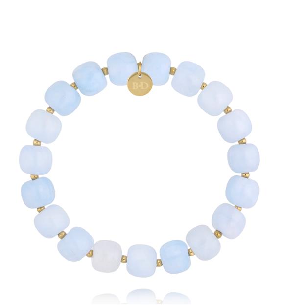 Bransoletka z błękitnymi jadeitami BPA0661