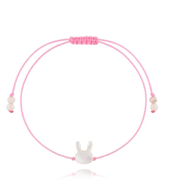 Bransoletka różowa z króliczkiem Bunny and Co BGL0791