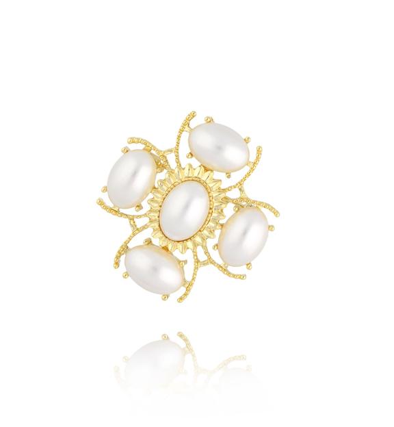 Broszka złota z perłami Princess BRPE0027