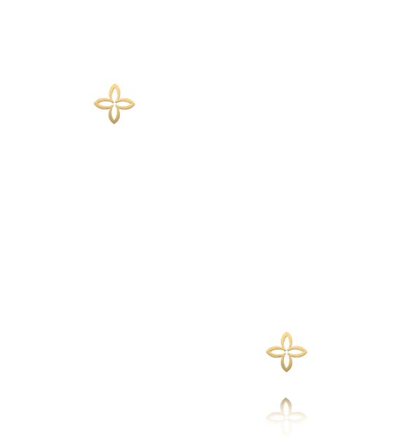 Kolczyki w kształcie ażurowej koniczynki KSY0564