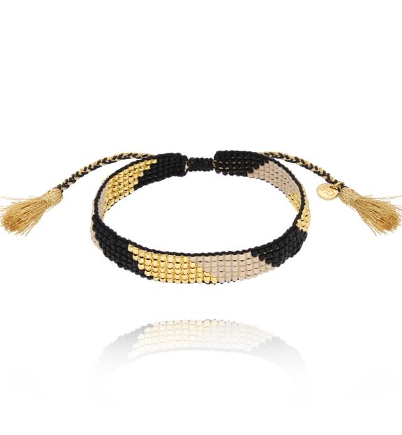 Bransoletka czarno złota Skania BSC1838