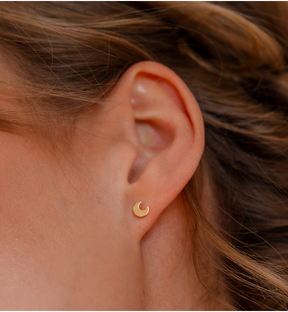 Kolczyki księżyce złote KGG0034