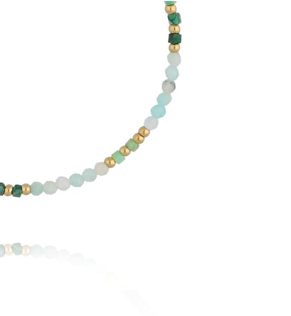 Bransoletka z amazonitu i turkusu afrykańskiego BTW3630