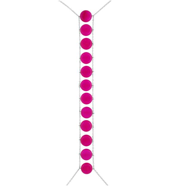 Naszyjnik na ciało fuksja body chain Trinidad NSA0929