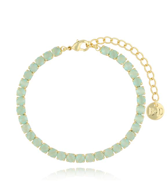 Bransoletka miętowa z kryształkami Show BSS0155