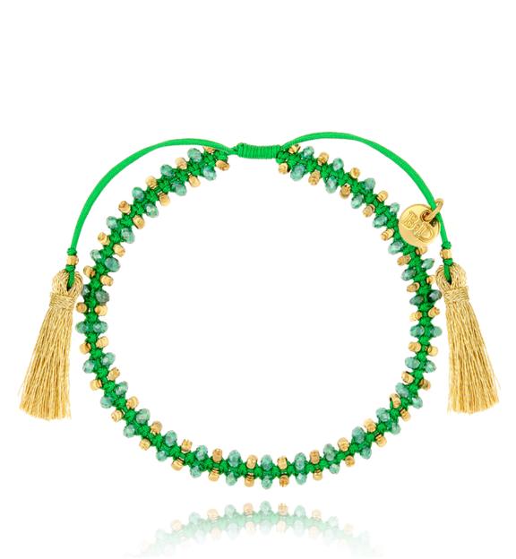 Bransoletka z kryształkami zielona Moana BSC1511