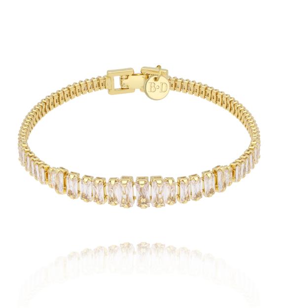 Bransoletka tenisowa z wydłużonymi kryształami BSS0287