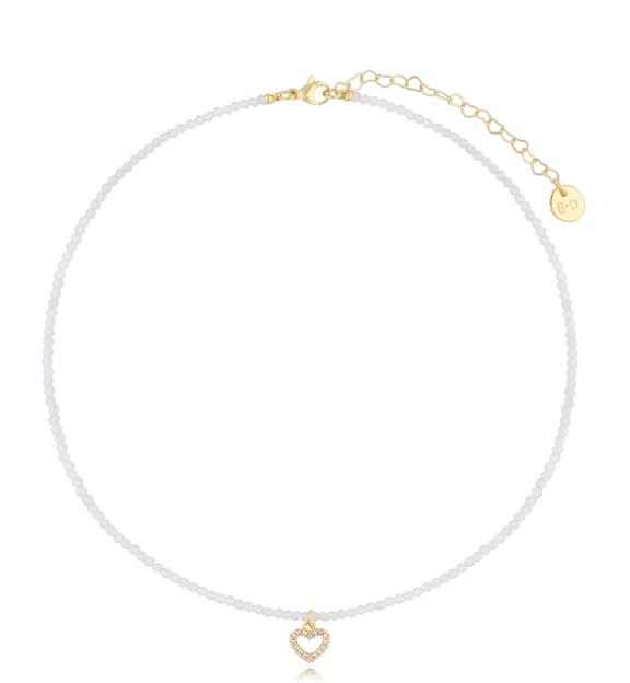 Naszyjnik z cyrkoniami i sercem Lifestyle NTW1100