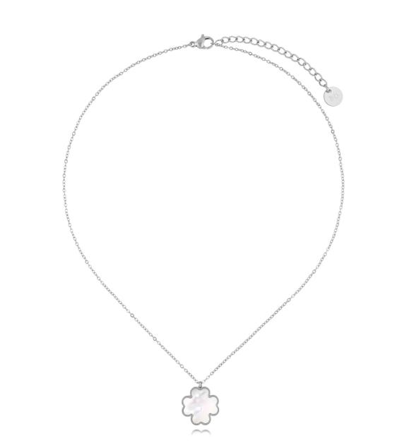 Naszyjnik srebrny z koniczynką Pearl Clover NSA1114