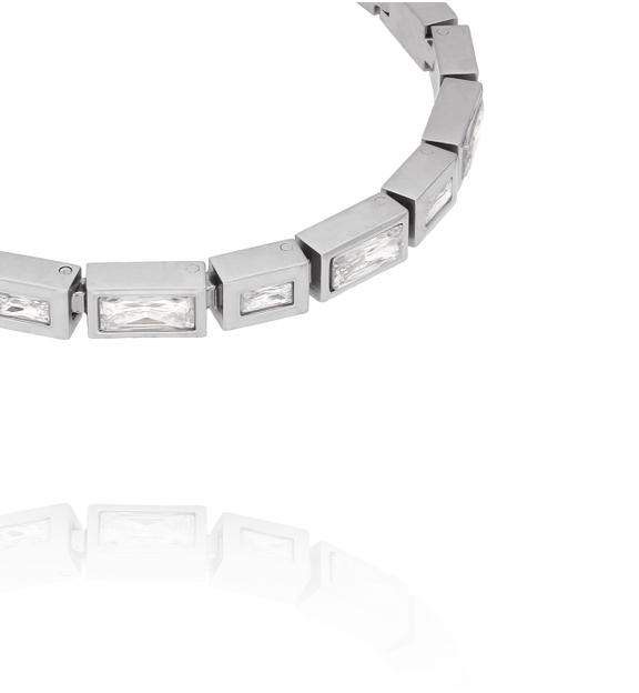Bransoletka Art Deco z Cyrkoniami – srebrna BSY0697