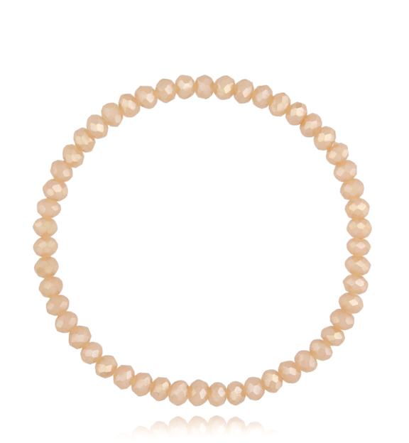 Bransoletka z kryształkami beżowa Basic BTW2172