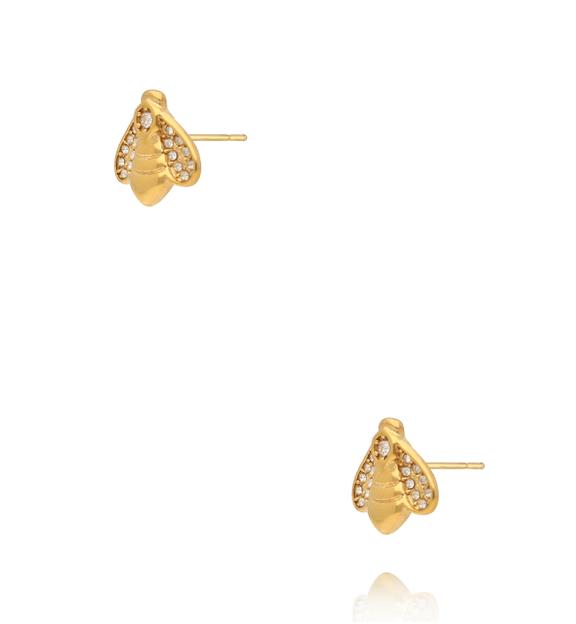 Kolczyki pszczółki złote ze stali szlachetnej KSY0721