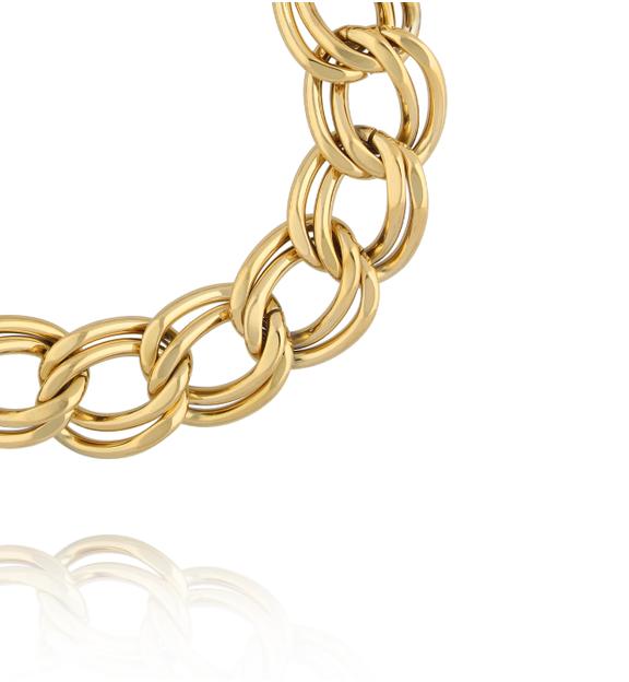 Bransoletka z podwójnych ogniw w złotym kolorze BEA0061