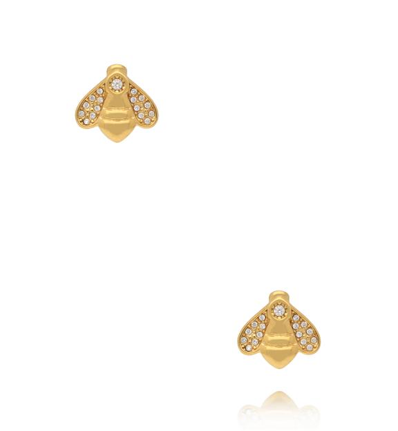 Kolczyki pszczółki złote ze stali szlachetnej KSY0721