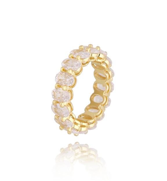 Pierścionek złoty z kryształkami Fizzy PRG0273