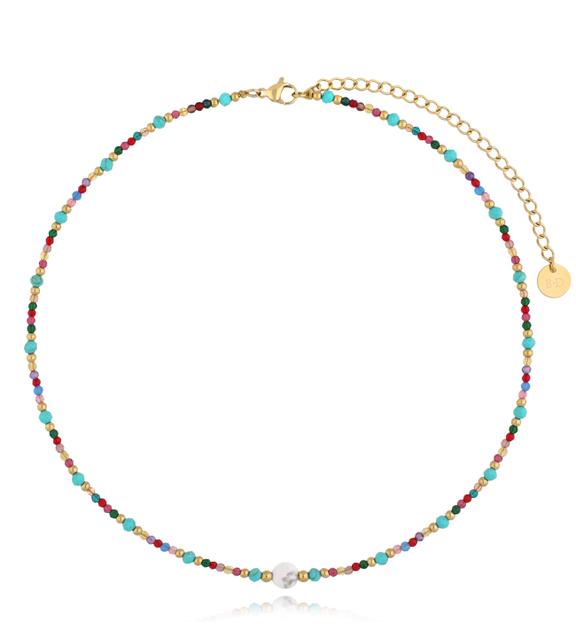 Naszyjnik z niebieskimi agatami Zuhra NSC0361