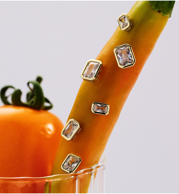 Zestaw kolczyków z  transparentnymi cyrkoniami KSS1997