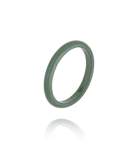 Obrączka z ceramiki zielona cienka Feminine PFE0054