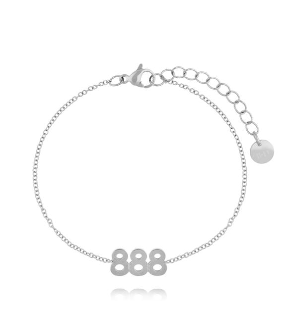 Bransoletka z anielską liczbą 888 srebrna BSA0872