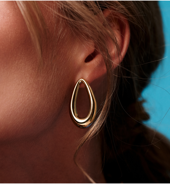 Kolczyki łezki złote KRG1076