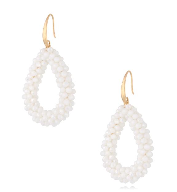 Kolczyki z kryształkami białe łezki Luminous KWE0030