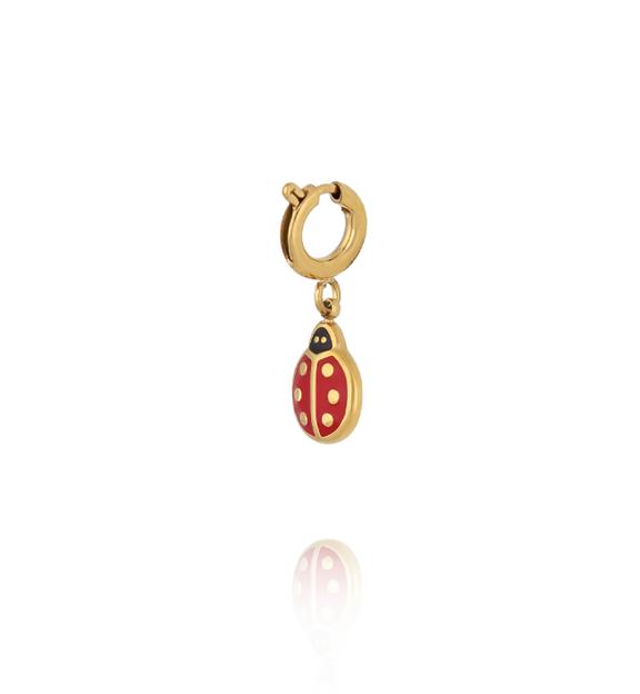 Charms złota biedronka z emalią CHA0282
