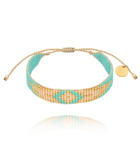 Bransoletka turkusowa z koralikami Miyuki Aziza BSC1593