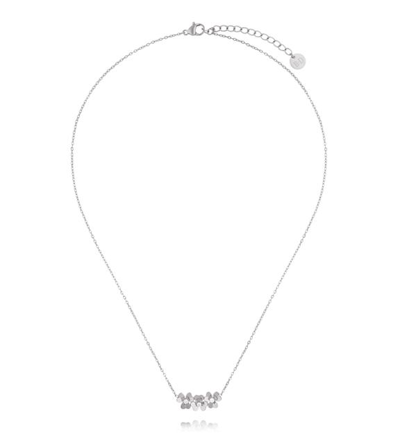 Naszyjnik z drobnymi kwiatkami i cyrkoniami NSY0873
