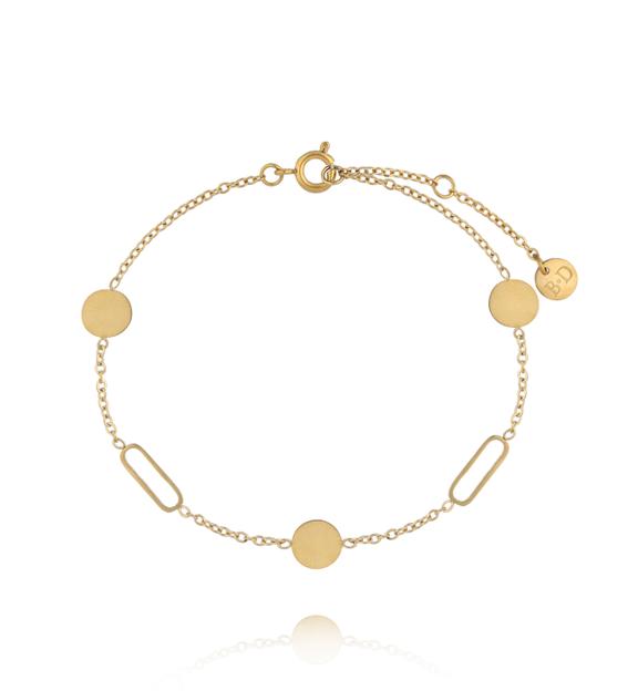 Bransoletka z geometrycznymi detalami złota BEA0073