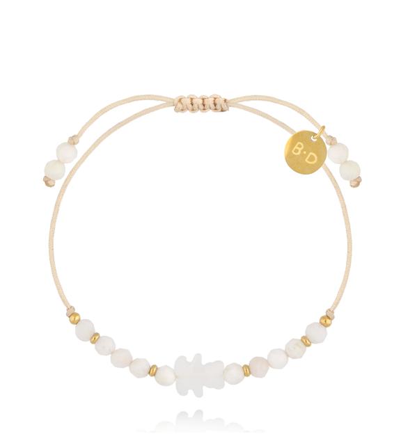 Bransoletka z beżowa z misiem Bear BMT0198