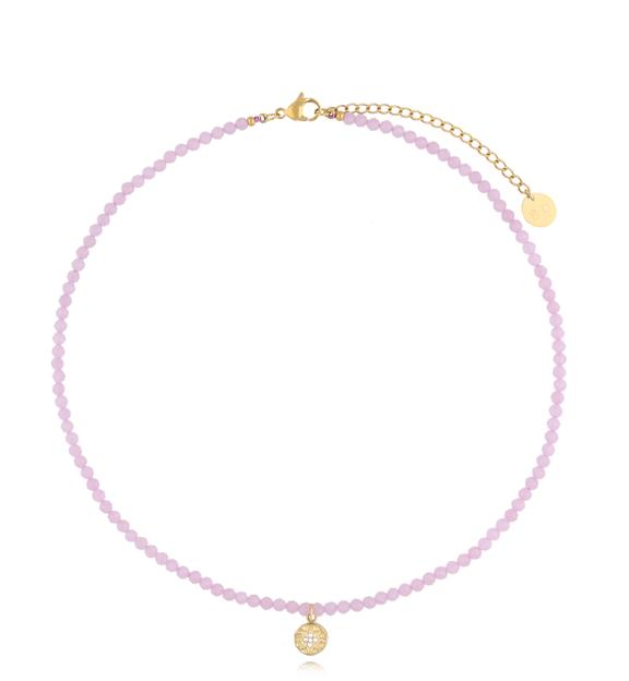 Naszyjnik fioletowy z zawieszką Heather NTW1057