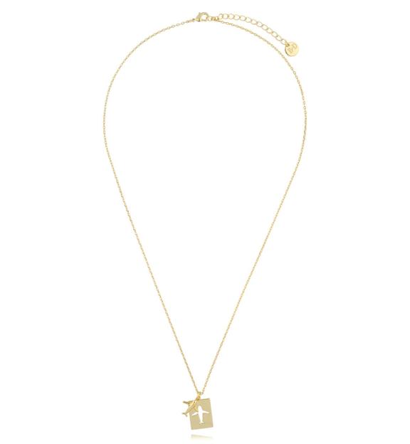 Naszyjnik złoty z samolotem NS0325