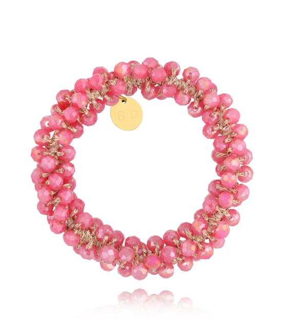 Gumka do włosów z kryształkami malinowa Luminous GWE0008