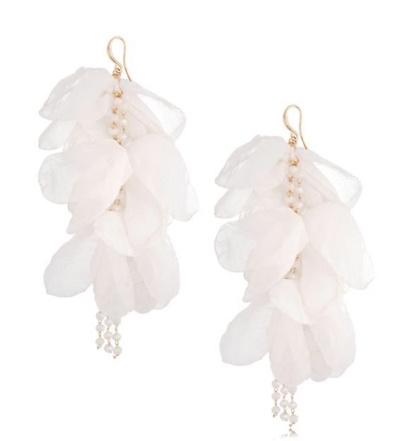 Kolczyki kwiaty białe Tango KBL1155