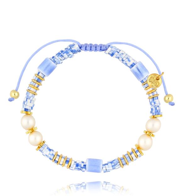 Bransoletka niebieska z perłami Clear Sky BSC1463