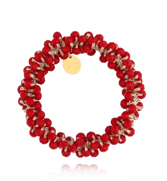 Gumka do włosów z kryształkami czerwona Luminous GWE0014