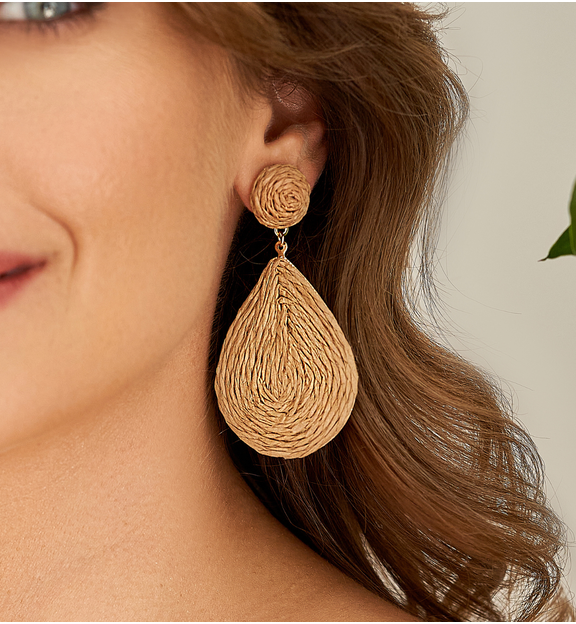 Kolczyki brązowe ze sznurkiem Tulum KSO0010