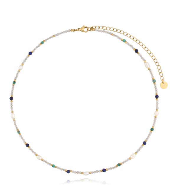 Naszyjnik z labradorytami Defne NSC0383