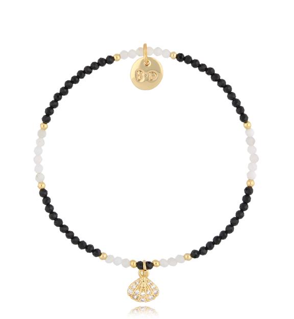 Bransoletka z turmalinami i muszelką Cimarron BTW2287