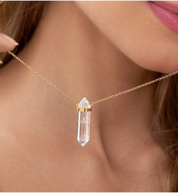 Naszyjnik z kryształem górskim Summer Breeze NLB0179