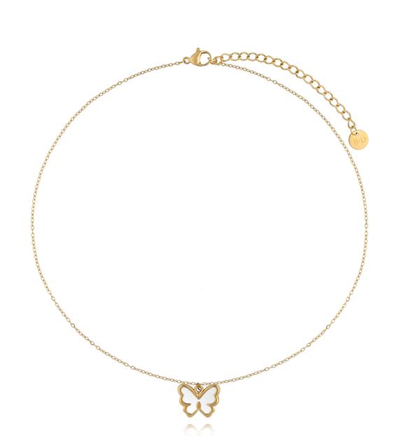 Naszyjnik z zawieszką motyla NSY0810