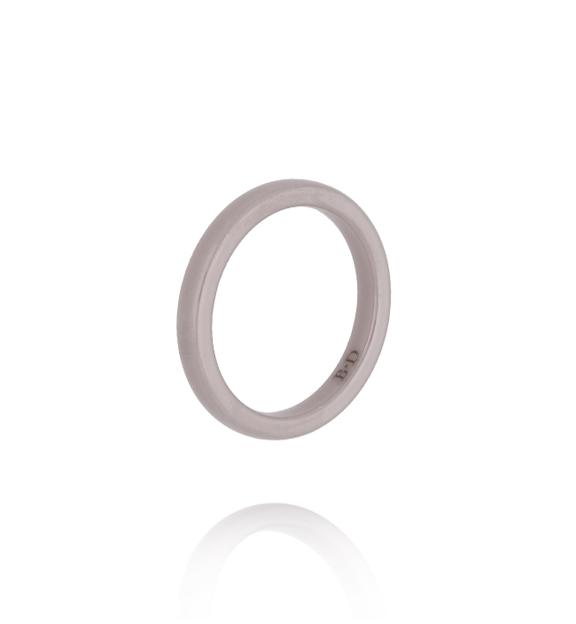 Obrączka z ceramiki cappuccino cienka PFE0113