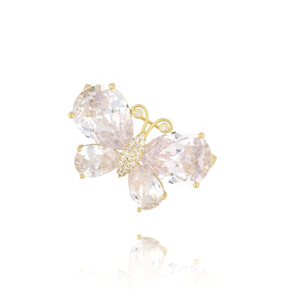 Broszka z transparentnym motylem Butterfly of Dreams BRSS0244