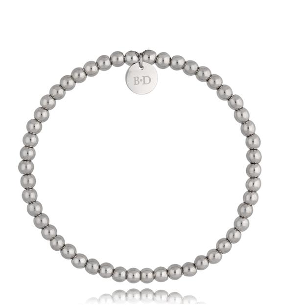 Bransoletka z kulkami srebrna Basic 4 mm BSA0247