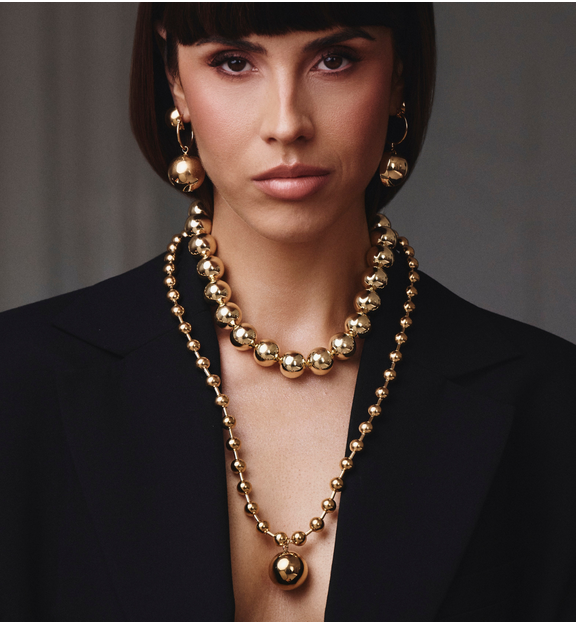 Naszyjnik złoty z kulkami Allegra NRG0523