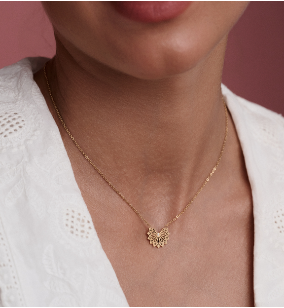 Naszyjnik złoty Fan NSA0914