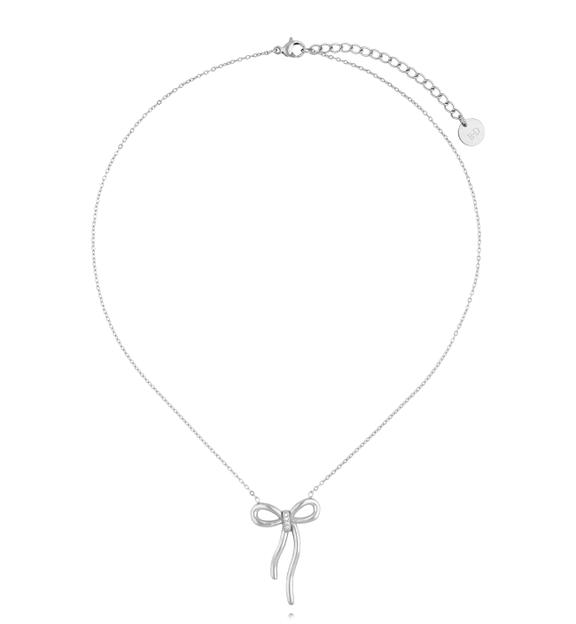 Naszyjnik z kokardką srebrny Radiant Bow NSA1269