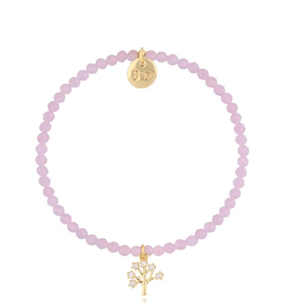 Bransoletka fioletowa z drzewkiem Alfdis BTW1992